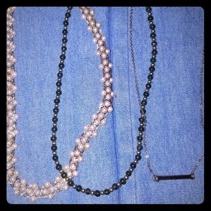Three vintage necklaces